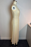 Vintage V Neck Sequin Maxi Dress image 1