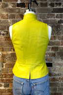 Vintage Carlisle Lime Green Leather Vest image 1