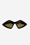Gucci Black Geometric Retro Diamond Sunglasses image 0