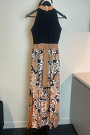 Vintage 60's Sleeveless Abstract Maxi Dress w/ Attached Shorts image 1
