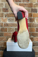 Vintage Moya by Norvin Red Suede Tie Shoes image 4