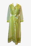 Rare Alfred Shaheen 1960s Lemon Maxi Dress image 0