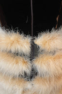 Brown Suede Fur Ombre Midi Dress image 6