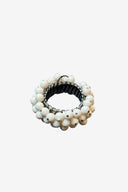 White Silver Beaded Bracelet image 0