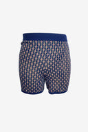Dries Van Noten Navy & Pink Jacquard Knit Shorts image 0