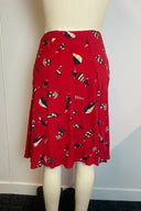 Moschino Red Pleated Midi Skirt image 2
