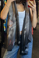 John Galliano Silk Newspaper Print Scarf image 1