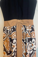 Vintage 60's Sleeveless Abstract Maxi Dress w/ Attached Shorts image 2