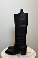 Chanel Calfskin Quilted Riding Boots Black image 6