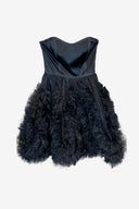 7th Vision Black Strapless Puff Mini Dress image 0